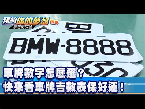 車牌吉凶2022|帶有吉運的車牌數字